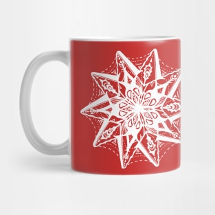 Star Tangles 1 White - An Aussie Tangle  by Heather Holland - See Product Notes for Colour Options Mug